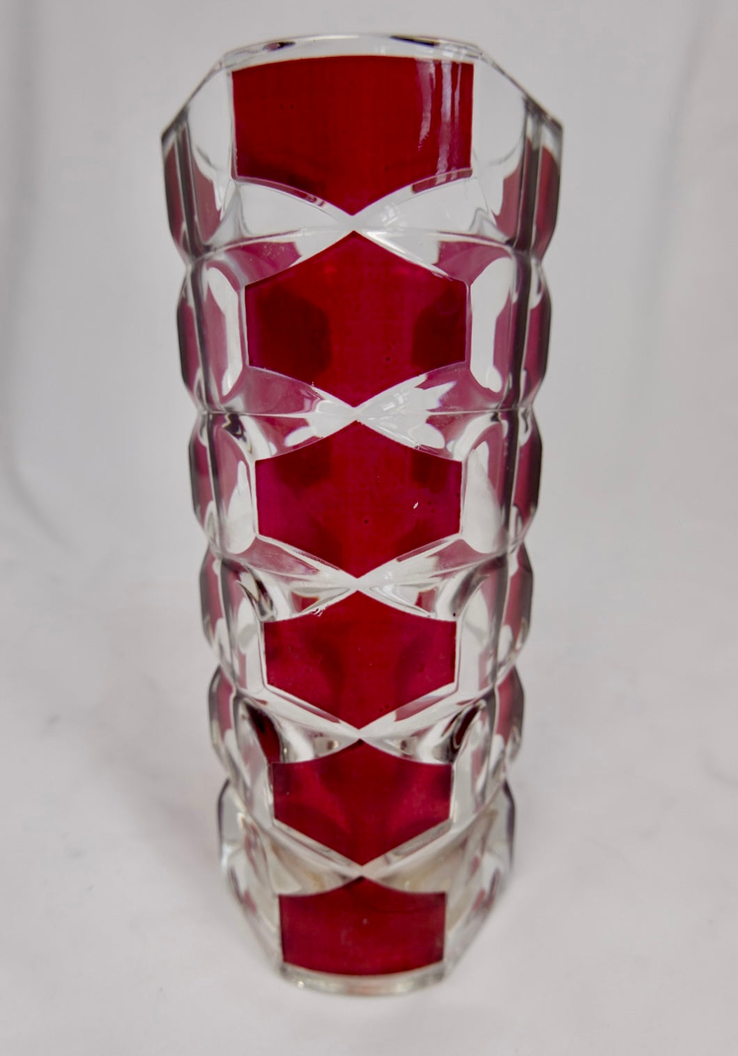 Vintage cut glass vase