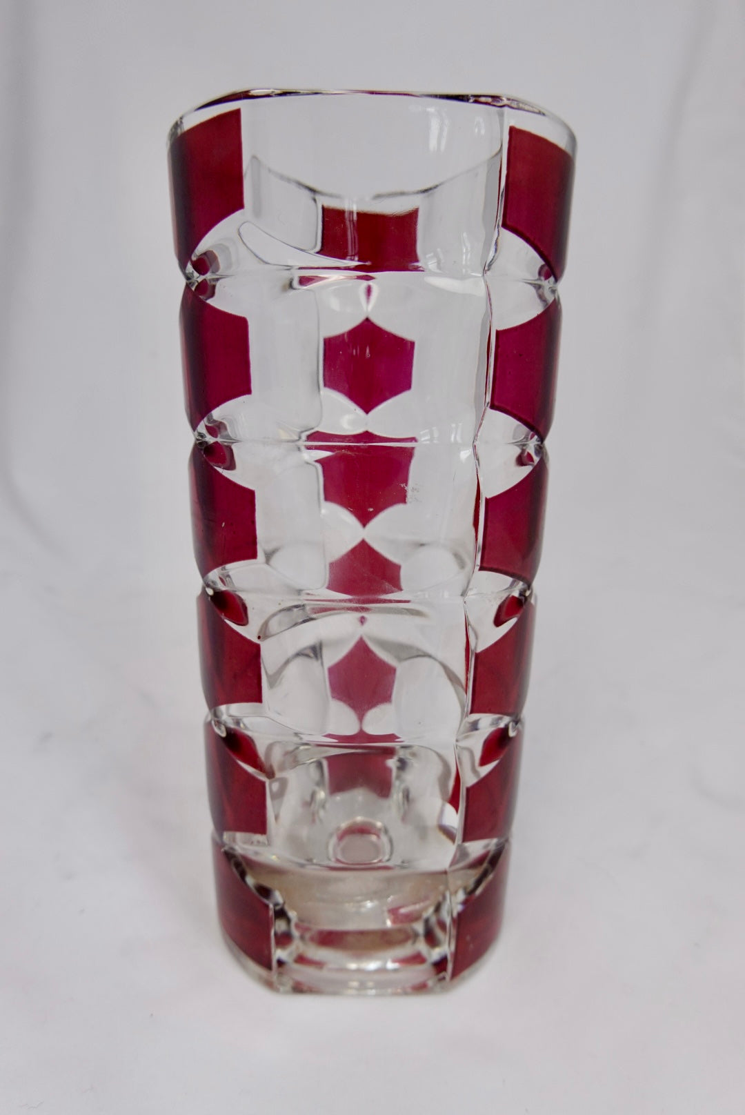 Vintage cut glass vase