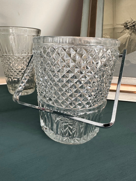 Vintage Cut Glass Ice Bucket