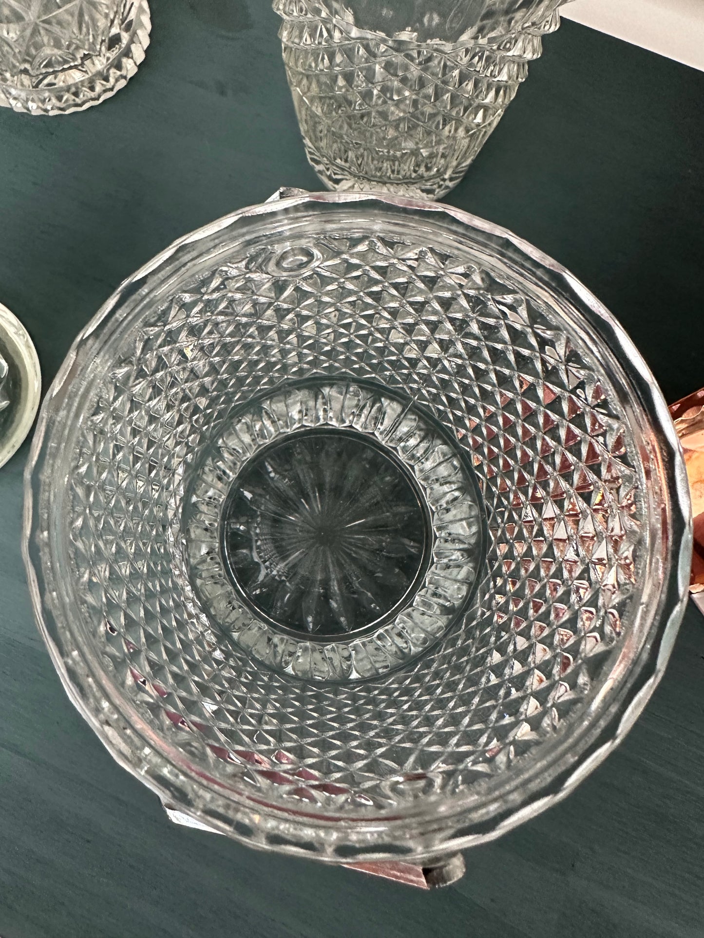 Vintage Cut Glass Ice Bucket