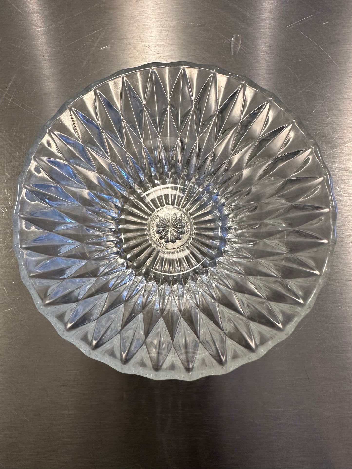 Vintage pressed glass apero bowl