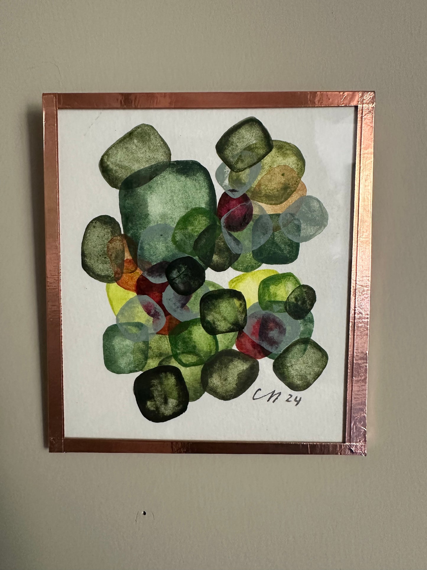 Original Painting - Green Jewels Four