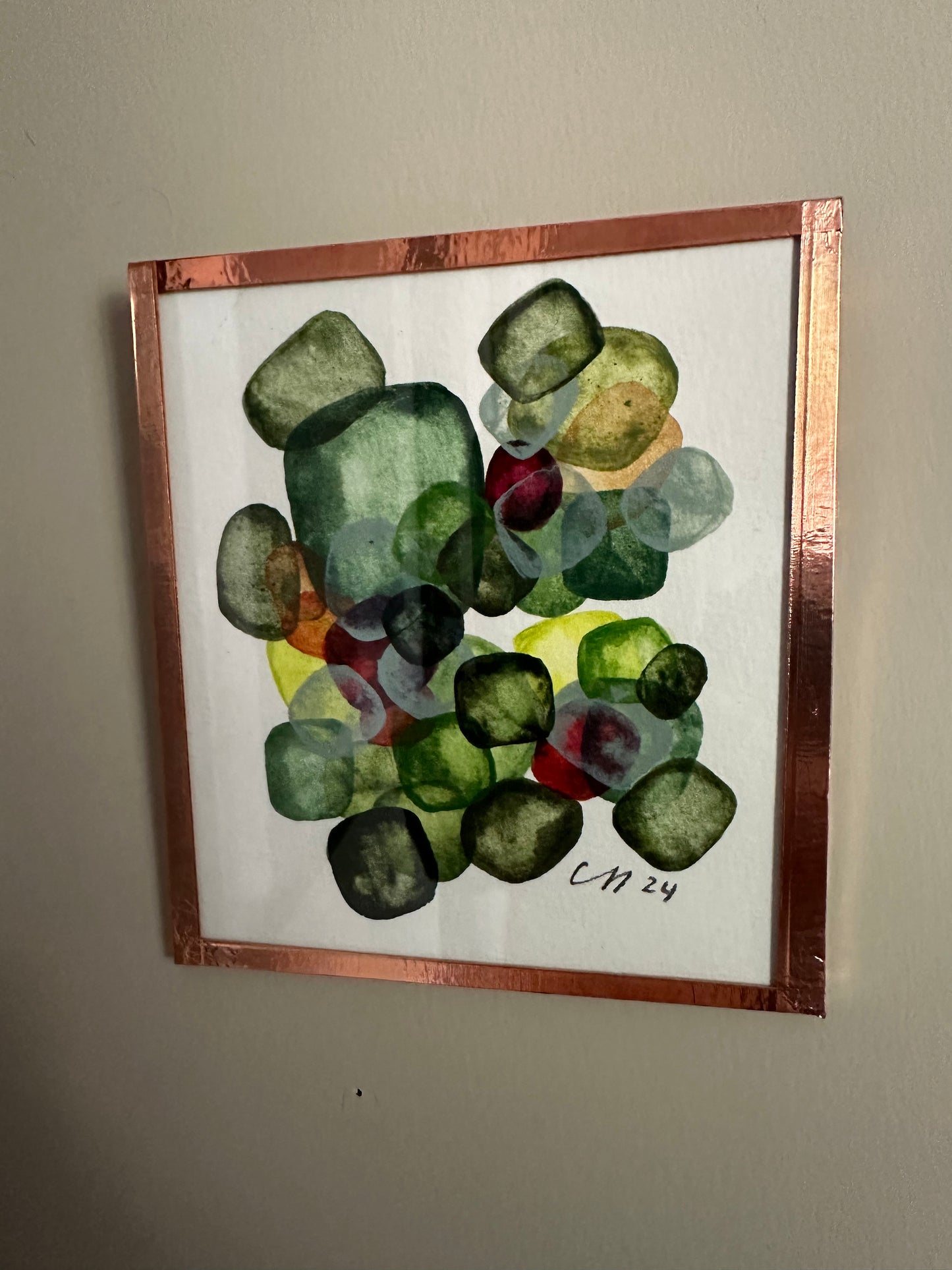 Original Painting - Green Jewels Four