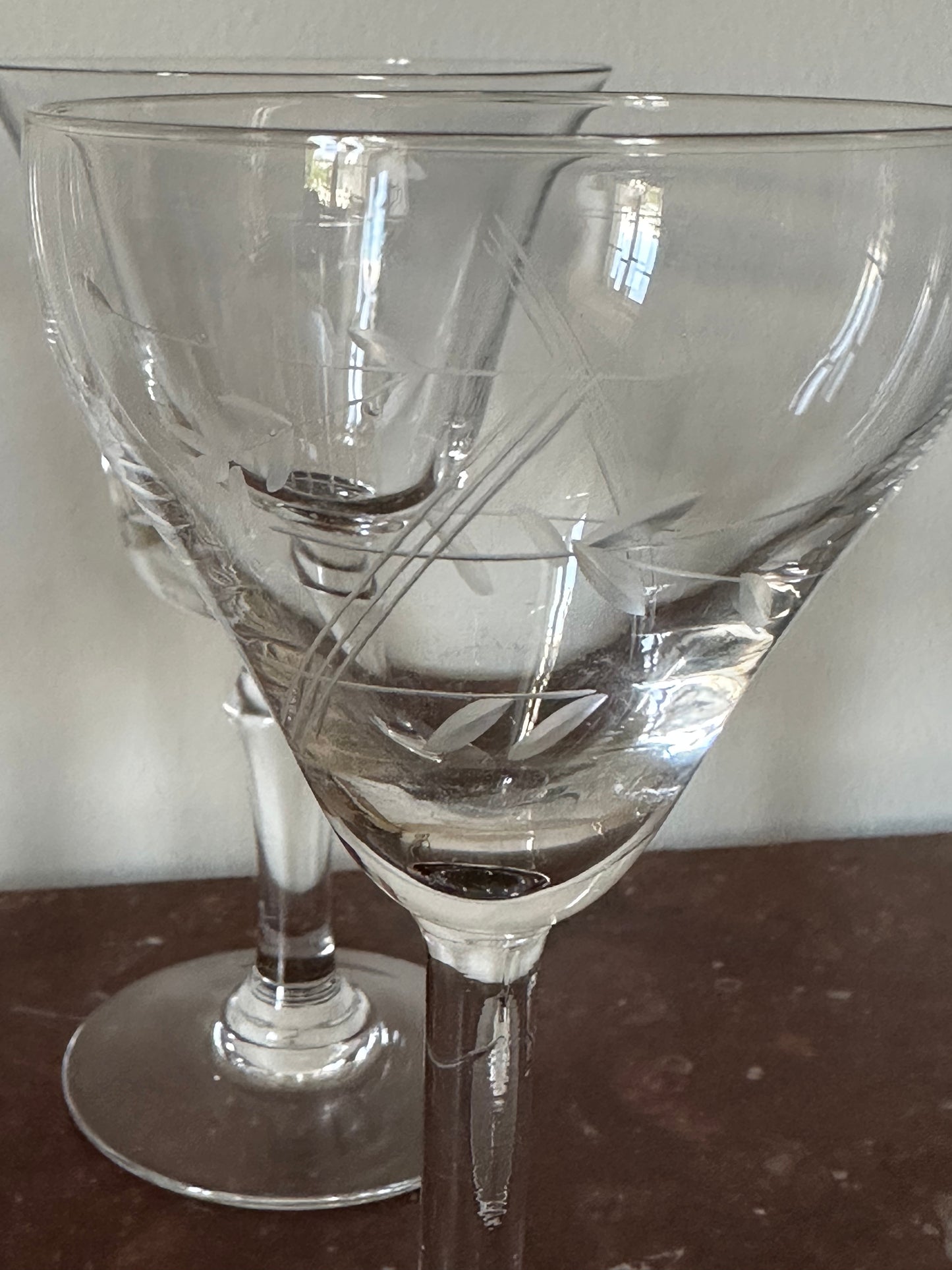 Vintage cut liquor glasses