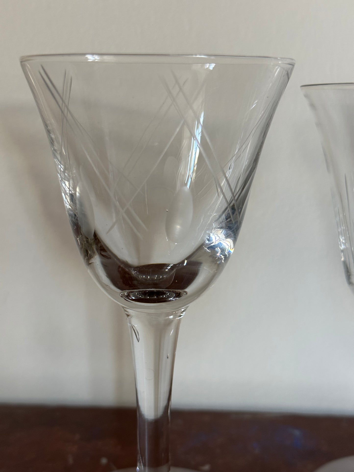 Vintage cut liquor glasses