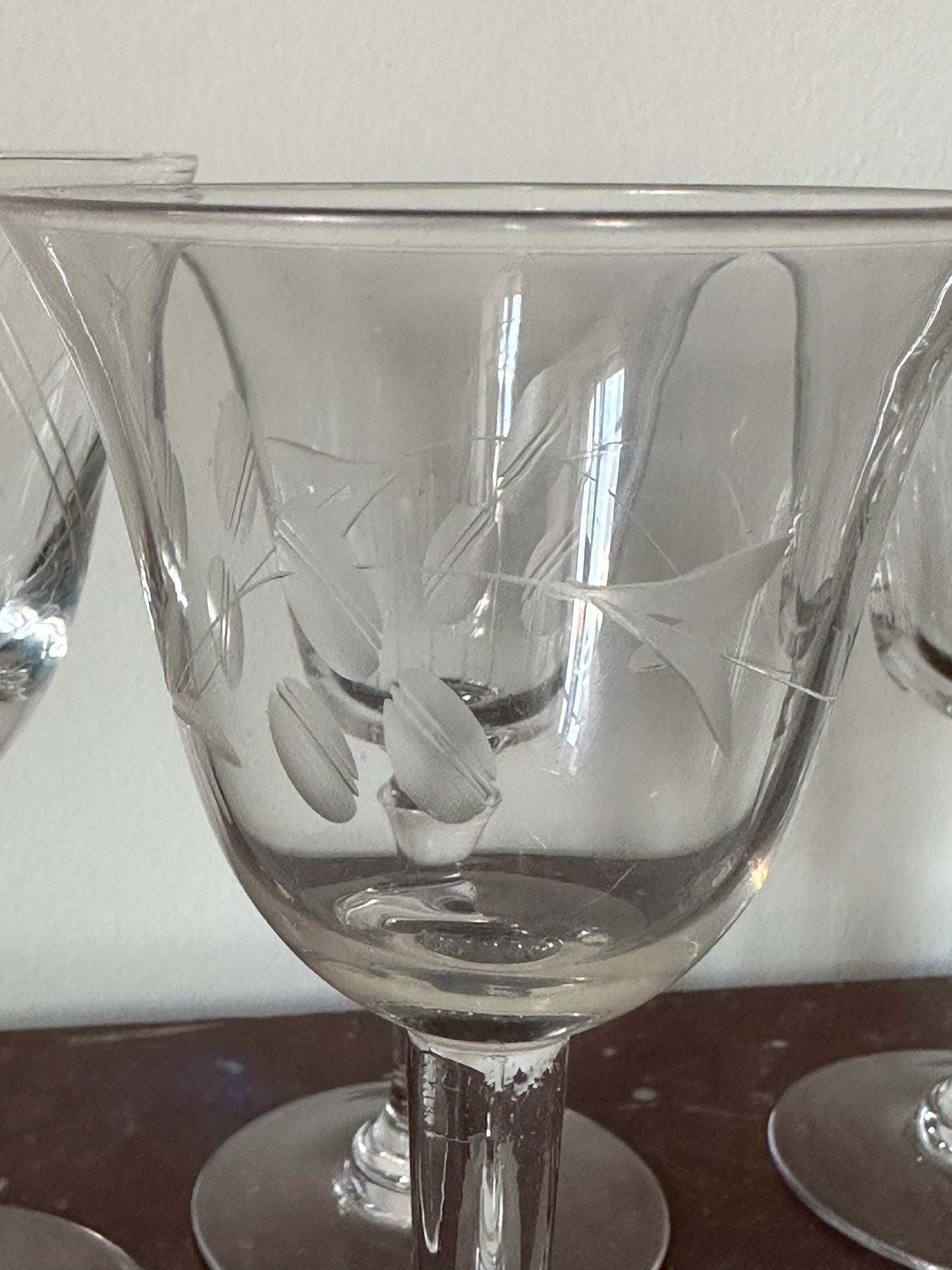 Vintage cut liquor glasses